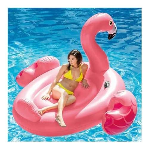 İntex Dev Pembe Flamingo Binici Havuz Deniz Yatağı- Tutmaçlı Ada (218x211x136Cm)-56288