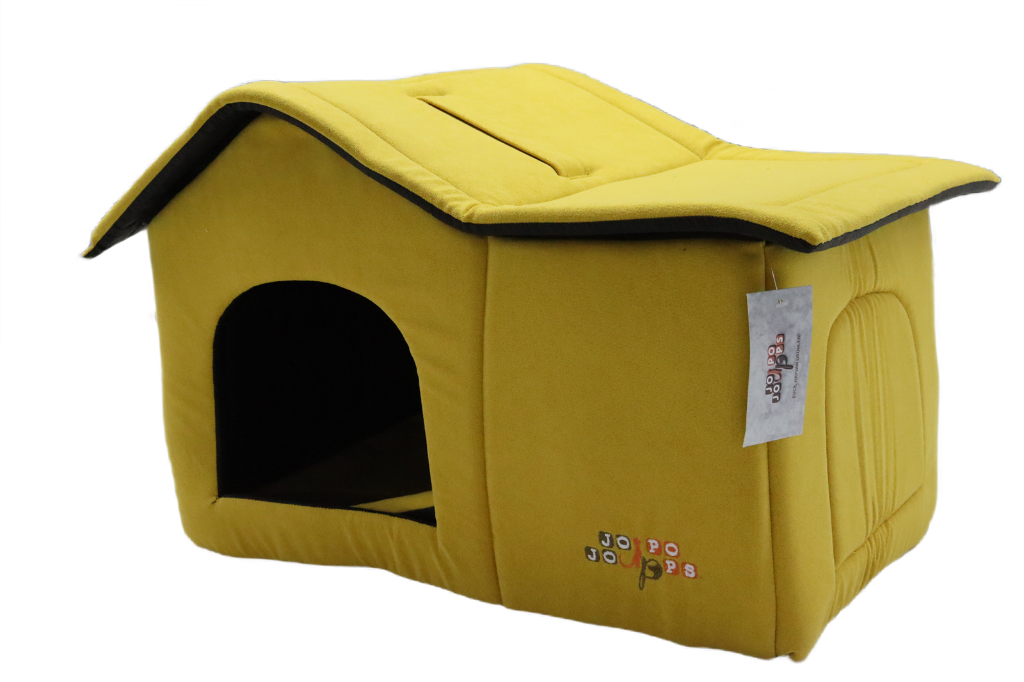 Jojo Pops Big House Sarı Kumaş Kedi ve Köpek Evi