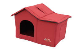 Jojo Pops Big House Kırmızı Kumaş Kedi ve Köpek Evi
