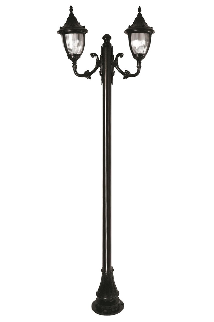 AVONNI BDR-68186-2BSY-M2 Siyah Boyalı Dış Mekan Aydınlatma E27 Çelik Boru ABS Polikarbon Cam 80x30cm