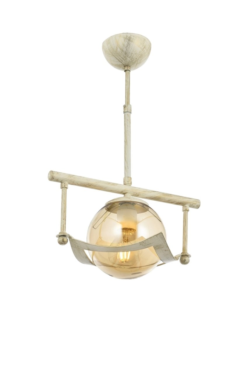 AVONNI AV-4117-1B Beyaz Boyalı Modern Avize E27 Metal Cam 33x25cm