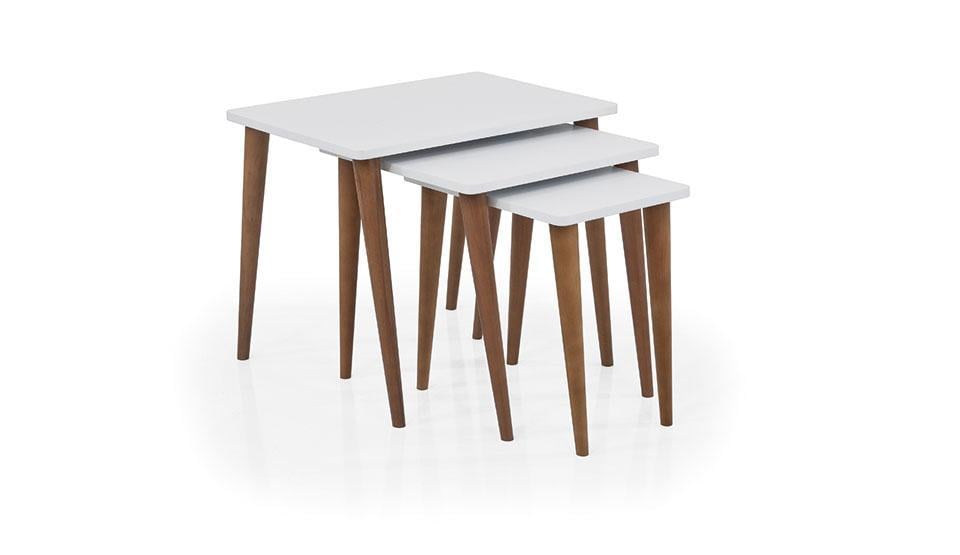 Basic Beyaz Zigon Sehpa-205