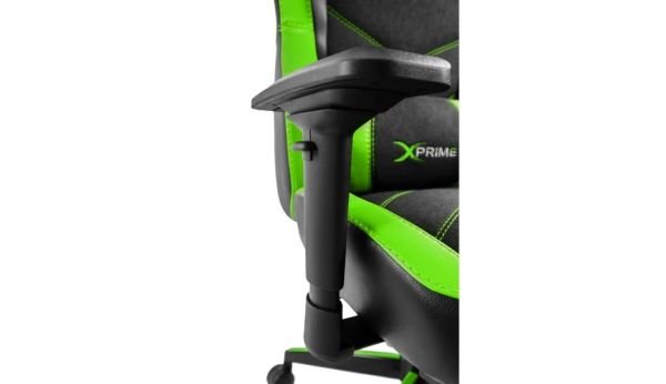 XPrime Tyler Oyuncu Koltuğu Hybrid Kumaş 4D Kolçak Ayak Uzatmalı Yeşil