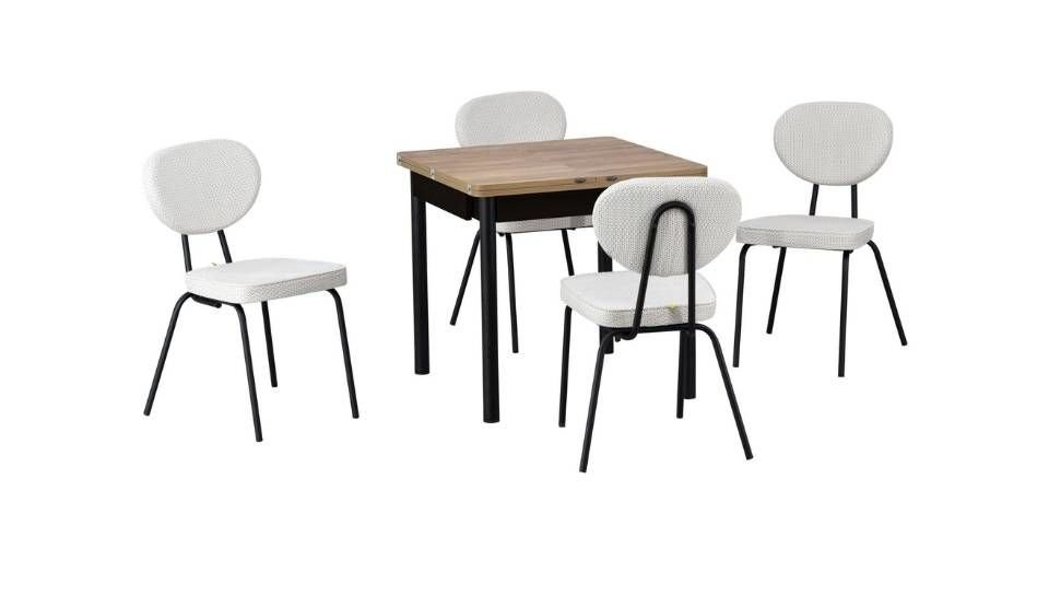 Zeytin Sevilla 80 Kestane Mutfak Masası Takımı - 80x80 cm