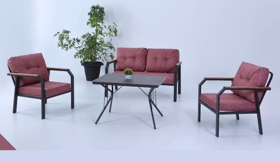 Garden Asimetrik Kollu Bahçe Seti Kırmızı
