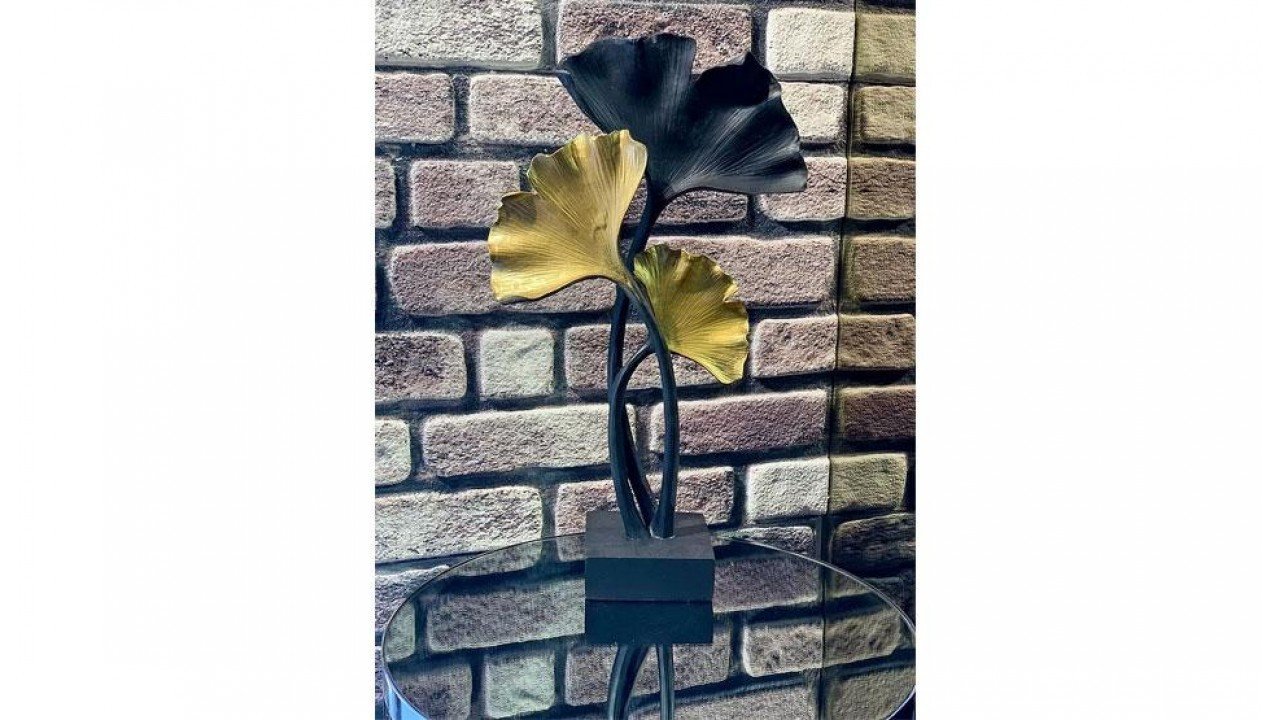 Dekoratif 3'lü Yaprak Gold