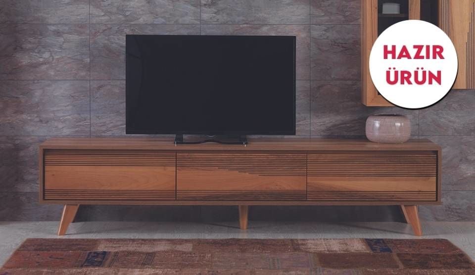 Soft Ceviz Televizyon Sehpası (Hazır Ürün)