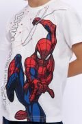 Spiderman Krem Erkek Çocuk Bermuda Takım D4673