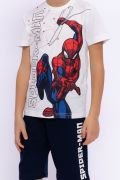 Spiderman Krem Erkek Çocuk Bermuda Takım D4673