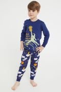 RolyPoly The World Lacivert Erkek Çocuk Uzun Kol Pijama Takım RP2875