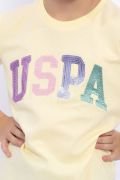 U.S Polo Assn Payetli Açık Sarı Kız Çocuk Ikili Takım US1040