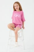 U.S. Polo Assn. Sweet Pink Pembe Kız Çocuk Şort Takım US1427-C