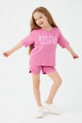 U.S. Polo Assn. Sweet Pink Pembe Kız Çocuk Şort Takım US1427-C