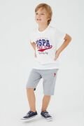 U.S. Polo Assn Play Every Day Krem Erkek Çocuk Bermuda Takım   US1330