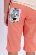 Bugs Bunny Lisanslı Fildişi Kız Çocuk Kapri Takım L1449