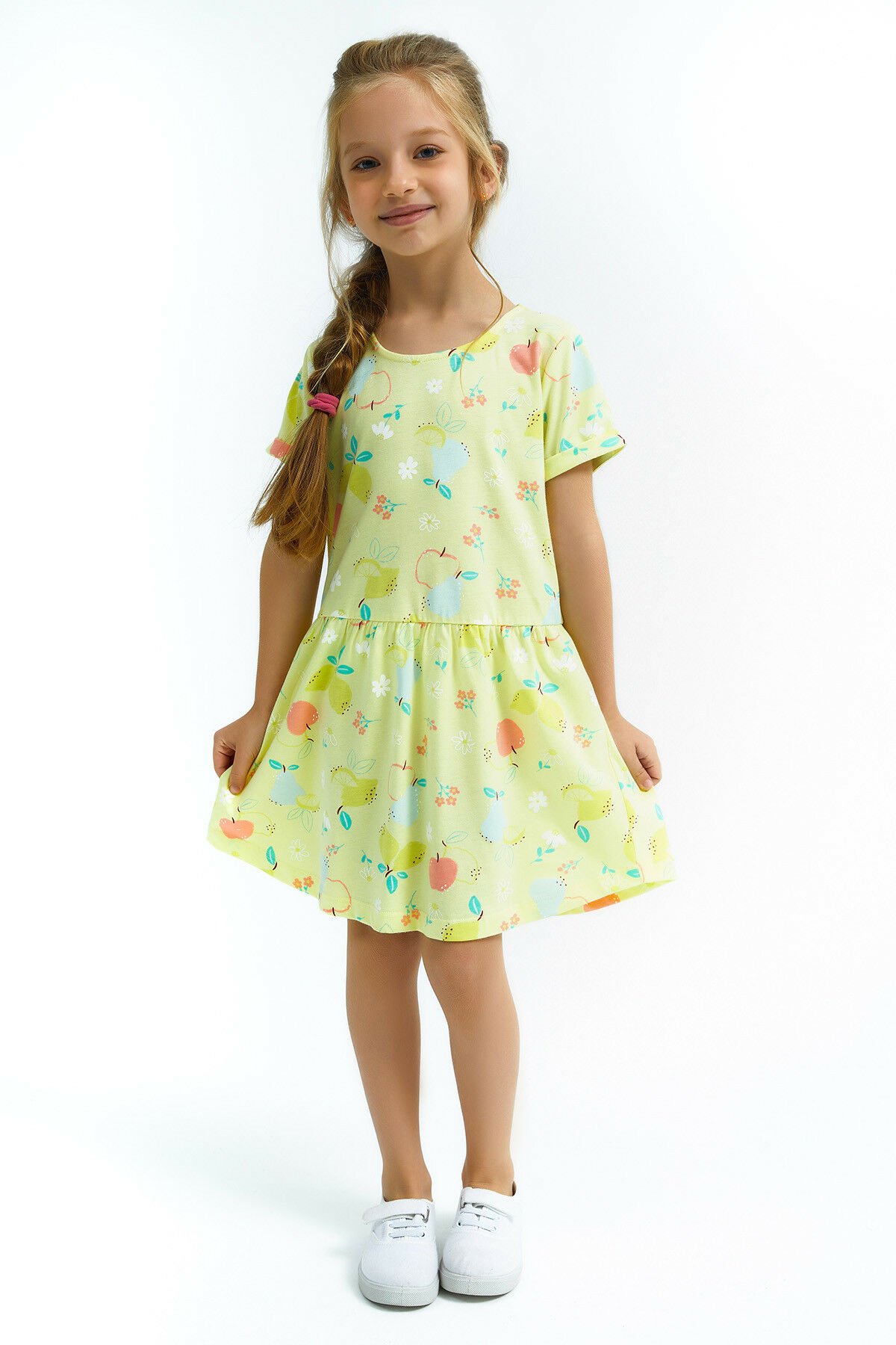 RolyPoly Fruits Açık Sarı Kız Çocuk Elbise RP2758
