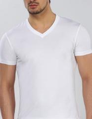 Çift Kaplan 945 V Yaka Pamuklu T-Shirt Fiyat 3 adet ürün içindir.