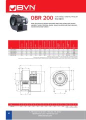 Bahçıvan OBR 200 Öne Eğimli Tek Emişli Radyal Fan