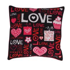 Baskılı Yastık Love Wellsoft 37x37