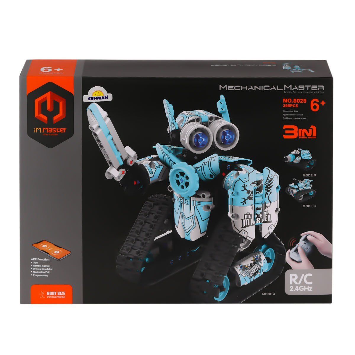 8028 IMM Mekanik Master Kumandalı Robot Araba Blokları 3IN1 398 Parça