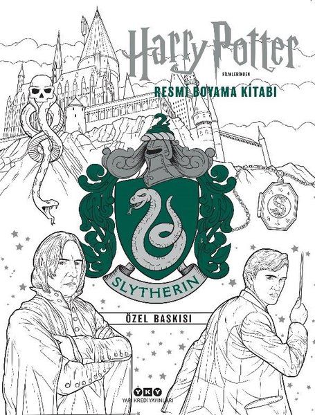 Harry Potter Filmlerinden Resmi Boyama Kitabı Slytherin Özel Baskısı