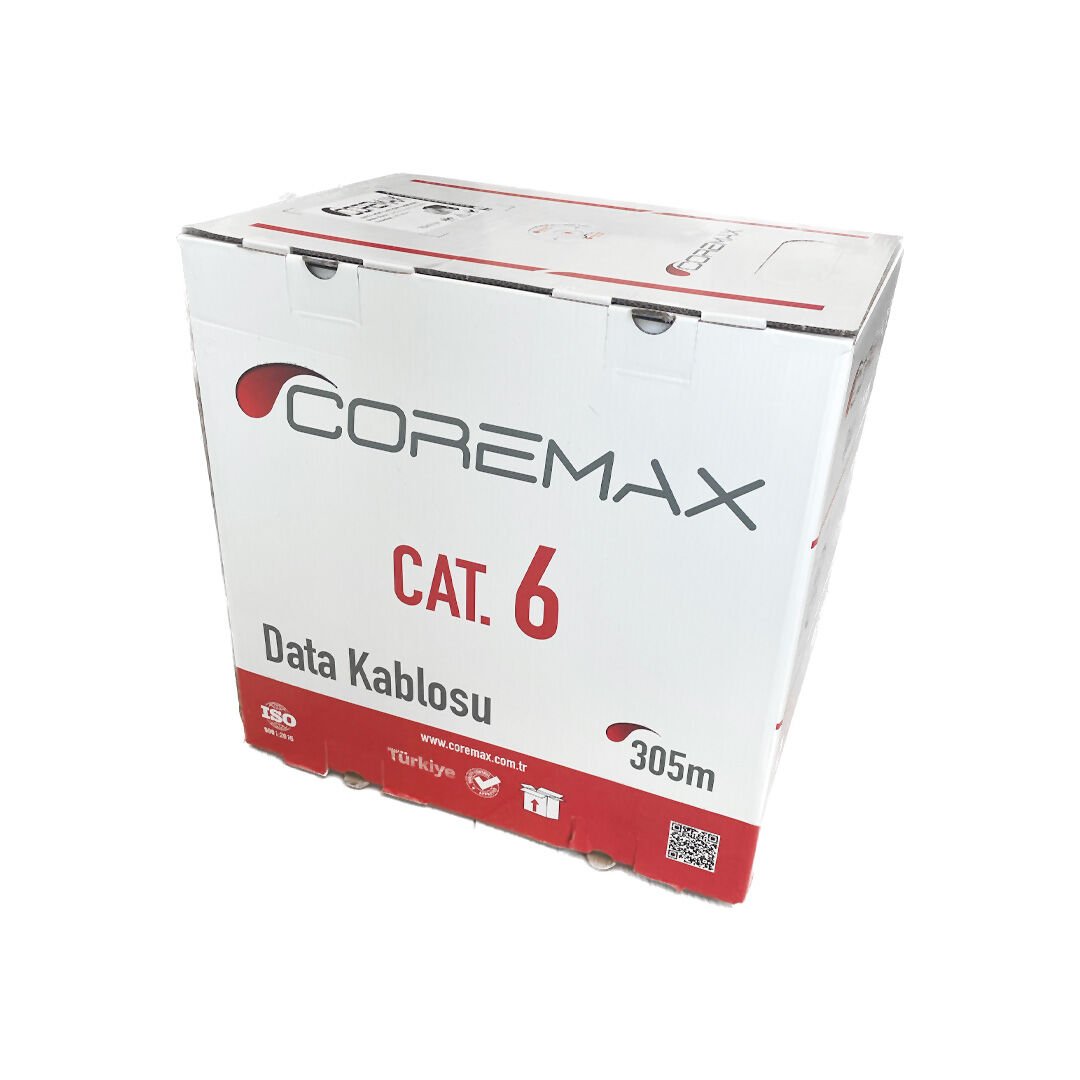 Coremax 80305 CAT6 24AWG 305M BEYAZ KUTULU (GRİ RENKLİ)