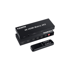 Coremax 4x2 HDMI Matrix Switch,4 in 2 Out Matrix HDMI Video Switcher