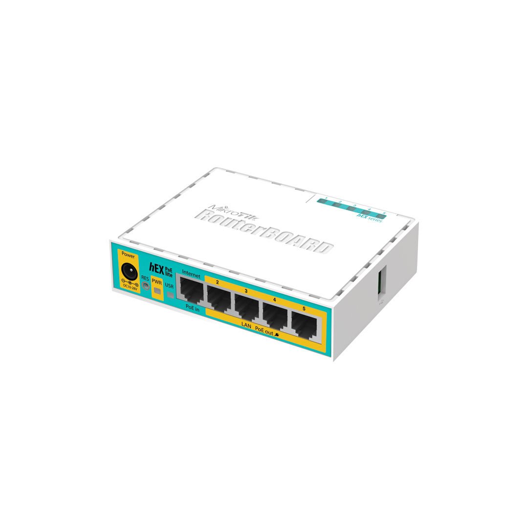 Mikrotik RB750P-UP r2 HEX POE LITE ,4x 10/100 LAN, 24V Passive Poe , L4