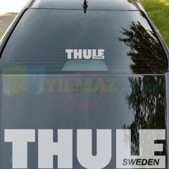 Thule Sweden Oto Sticker Yapıştırma Araba Etiket Çıkartma Aksesuar 16 x 4 Cm 2 Adet