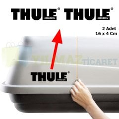 Thule Sweden Oto Sticker Yapıştırma Araba Etiket Çıkartma Aksesuar 16 x 4 Cm 2 Adet