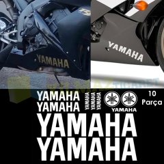 Yamaha Motosiklet Çıkartma Sticker Seti Etiket Yapıştırma 10 Parça Kaliteli Folyo
