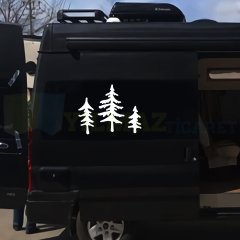 Ağaçlar Ağaç Karavan Çekme Oto Sticker Araba Etiket Yapıştırma