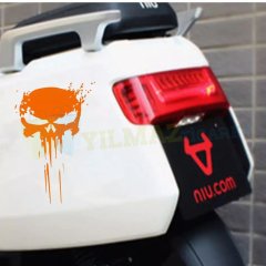 Şeytan Kurukafa Motosiklet Kask Oto Sticker Araba Yapıştırma