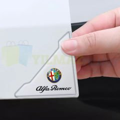 Alfa Romeo Logo Kapı Kenar Köşe Koruyucu Çarpma Çizilme Önleyici Silikon Şeffaf Damla Etiket 1 Çift