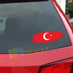 Türk Bayrağı Cam Kaput Tampon Yan Kapı Oto Sticker Etiket