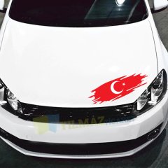 Türk Bayrağı Cam Kaput Tampon Yan Kapı Oto Sticker Etiket