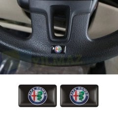 Alfa Romeo Logo Torpido Direksiyon Jant Damla Sticker 2 Adet Etiket