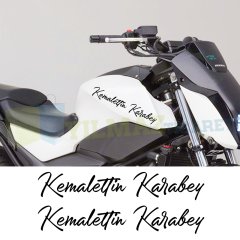 Size Kişiye Özel İsim İmzası Oto Sticker Ad Soyad Motosiklet 2 Adet