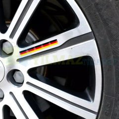 Audi Bmw Volkswagen Opel Mercedes Almanya Bayrak Direksiyon Jant Vites Torpido Damla Etiket Silikon Oto Sticker