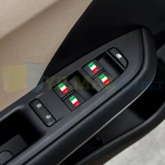 Alfa Romeo Fiat Italya Bayrağı Direksiyon Jant Vites Torpido Damla Etiket Silikon Oto Sticker