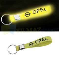 Opel Logo Arma Amblem Fosforlu Sarı Silikon Metal Anahtarlık 1 Adet