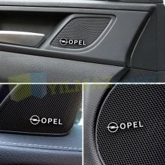 Opel Logo Hoparlör Sticker Arma Amblem Metal Yapışkanlı 2 Adet