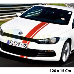 Araba Ön Kaput Şerit Araba Oto Sticker Araba Yapıştırma Araç Çıkartma Etiket 120 X 15 Cm