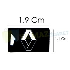 Renault Logo Torpido Vites Direksiyon Jant Damla Sticker Etiket 4 Adet