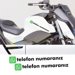 Kişiye Özel Whatsapp Telefon Numara Sticker Yapıştırma 2 Adet