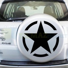 Off Road Army Star Askeri Yıldız Oto Sticker Araba Tampon Kaput Yan Kapı Etiket 2 Adet