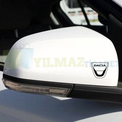 Dacia Logo Ayna Oto Sticker Yapıştırma Çıkartma Etiket 6 Adet