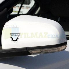 Dacia Logo Ayna Oto Sticker Yapıştırma Çıkartma Etiket 6 Adet