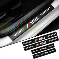 Alfa Romeo 156 Karbon Kapı Eşiği Koruma Araba Etiket Oto Sticker Yapıştırma 4 Parça