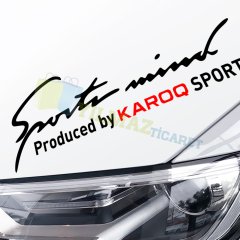 Kişiye Özel Sport Mind Kaput Far Oto Sticker Etiket 30Cm Renault Opel Kia Ford Bmw Audi Tüm Araçlara